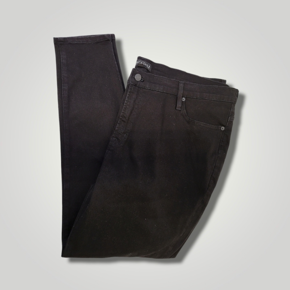 J.Crew Mercantile Mens Black‎ Jeans 36 Straight Fit Cotton Blend Denim Pants